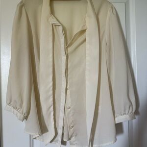 Elegant Cream Women's Blouse